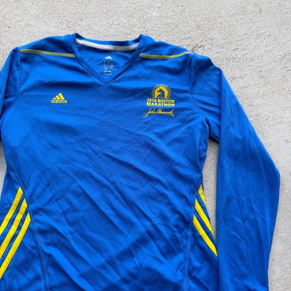 Womens 2014 boston marathon shirt adidas blue medium